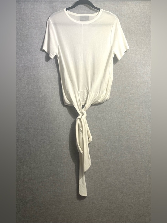 Modern Citizen Tops - MODERN CITIZEN Jude Cropped Wrap Top Ivory Tie-Front Tee Sz L